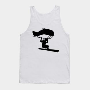 Skier with kitewing Tank Top